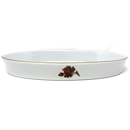 Oval Baker, Royal Worcester, Evesham Gold, Oven to Table Porcelain, Vintage 14"