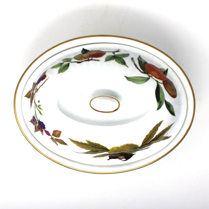 Casserole with Lid, Royal Worcester, Evesham Gold, 2 QT Oval, Pears, Ribbed, Vintage, 1961