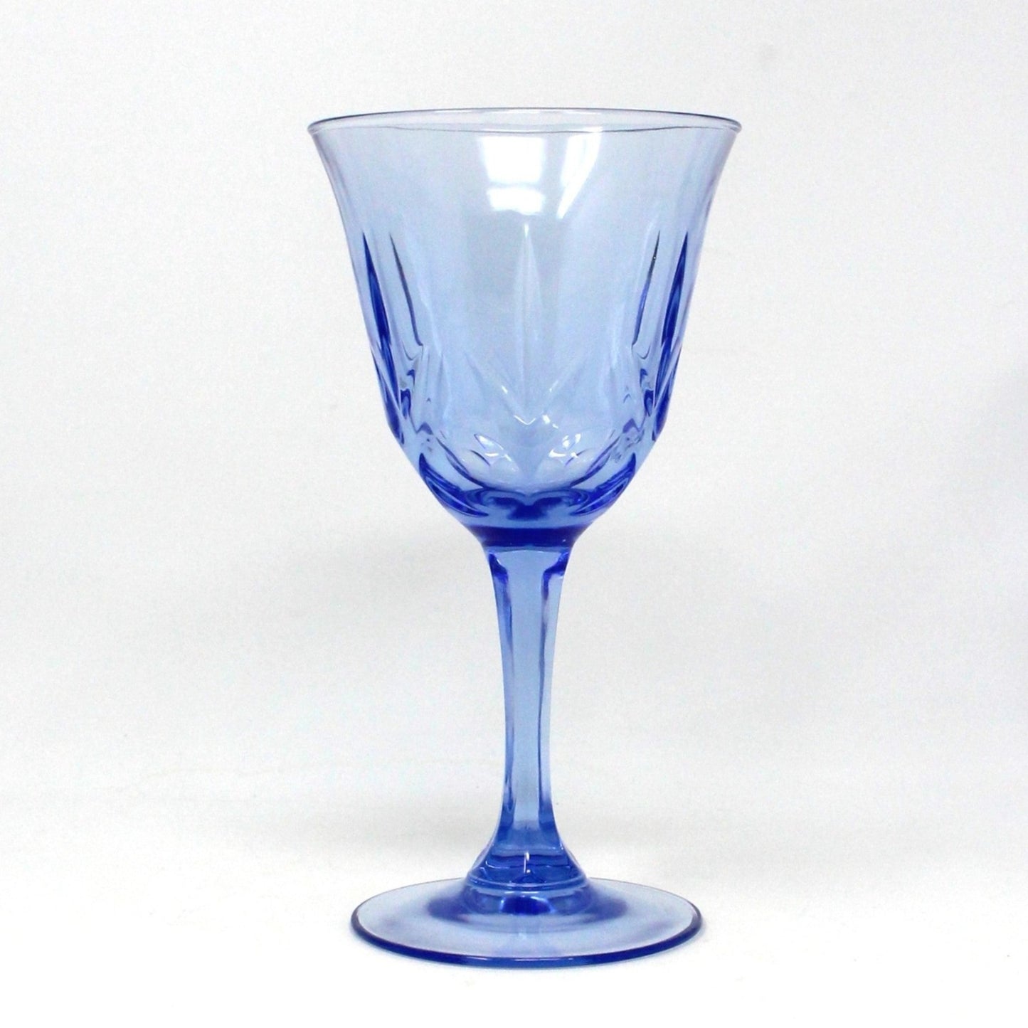 Water Goblets, Avon, American Blue, Glass, Set of 4, Vintage