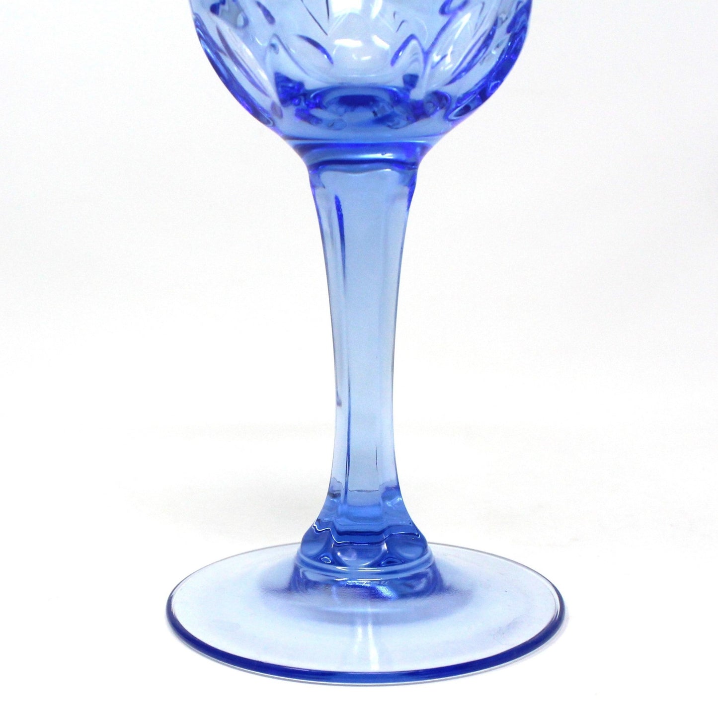 Water Goblets, Avon, American Blue, Glass, Set of 4, Vintage