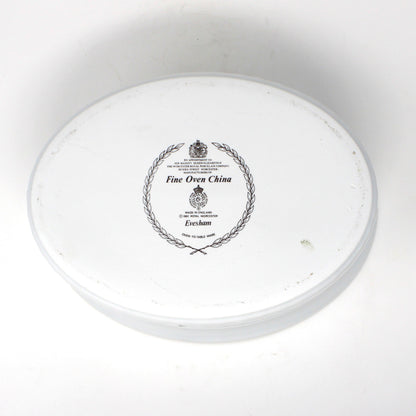 Casserole with Lid, Royal Worcester, Evesham Gold, 2 QT Oval, Pears, Ribbed, Vintage, 1961