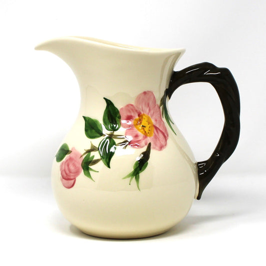 Pitcher, Franciscan, Desert Rose, Embossed, Hand Decorated, Vintage USA, Unmarked