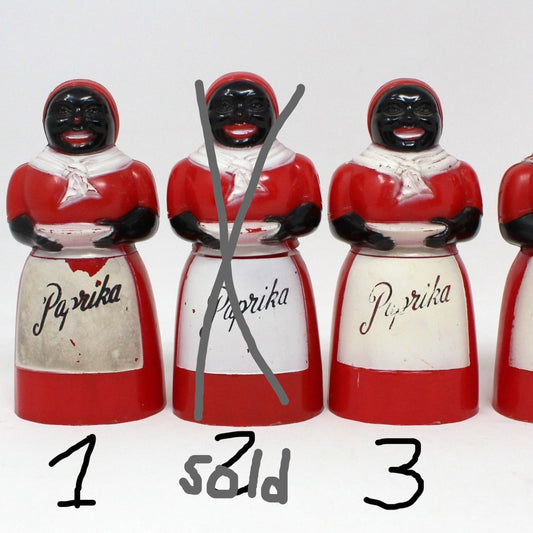 Paprika Shaker, Aunt Jemima, Black Americana Collectible, Vintage F&F Mold & Die Works