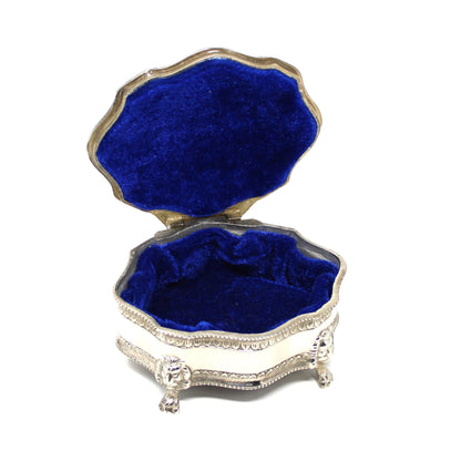 Trinket Box, Jewelry Casket, Silverplate, Lion’s Head Footed, Ornate Victorian Style, Vintage, SOLD