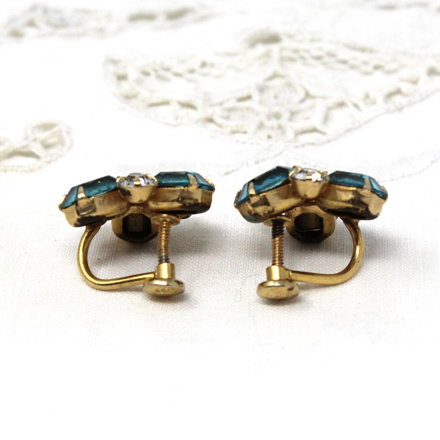 Brooch / Pin and Earrings Set, Scitarelli, Aquamarine Brooch & Earrings Demi Parure, Vintage