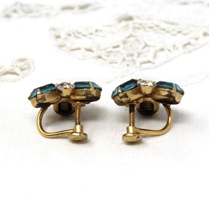 Brooch / Pin and Earrings Set, Scitarelli, Aquamarine Brooch & Earrings Demi Parure, Vintage
