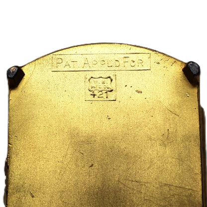 Trinket Box, Jewelry Casket, Weidlich Bros WB, Gilt Ornate Colonial Scenes, Silk Lined, Antique