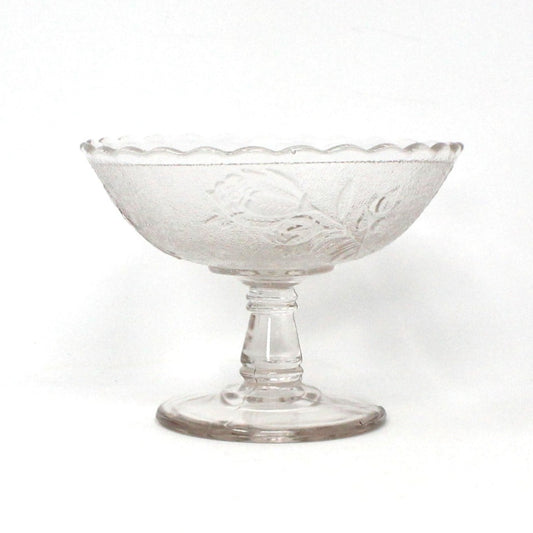 Compote, Campbell Jones & Co, Rose in Snow, Glass, Antique