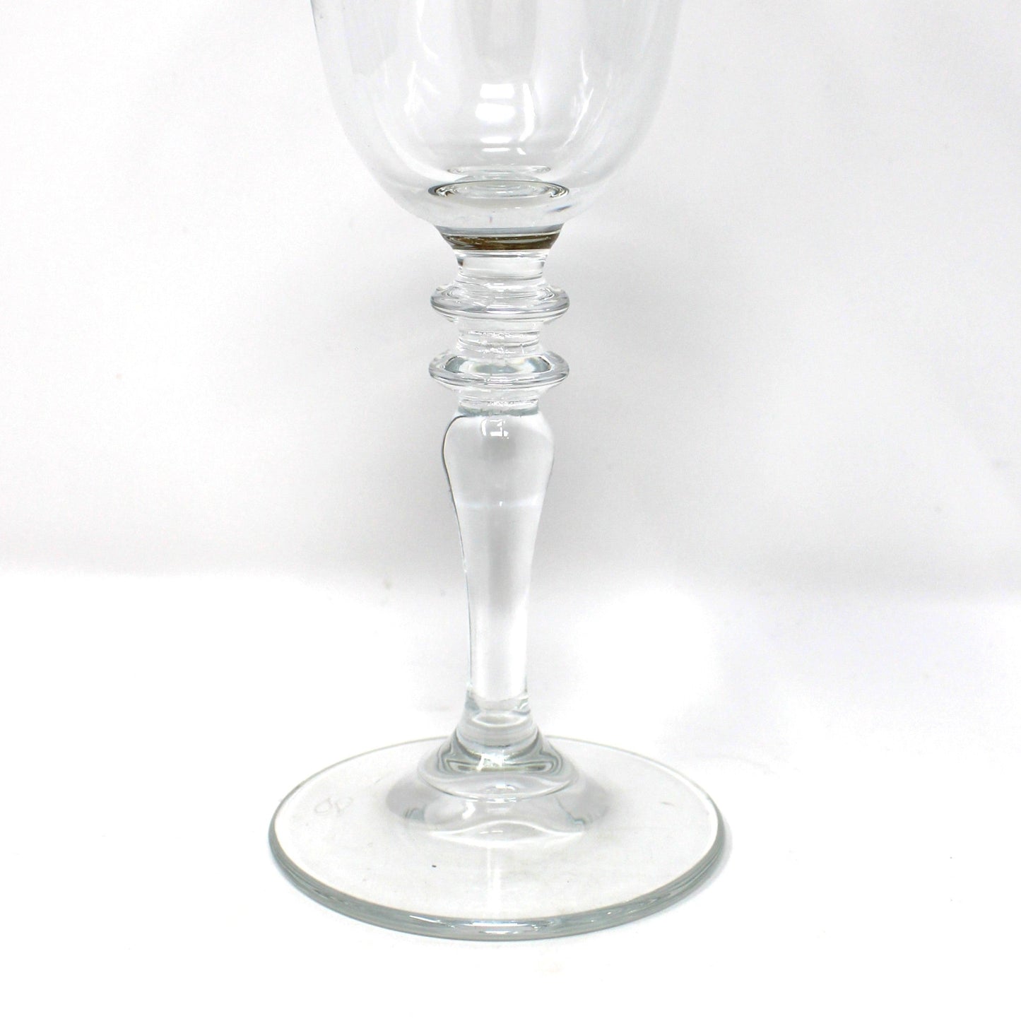 Wine Glasses, Pasabahce, Tiered Stem, Gold Rims, Set of 4, Vintage