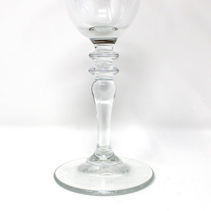 Wine Glasses, Pasabahce, Tiered Stem, Gold Rims, Set of 4, Vintage