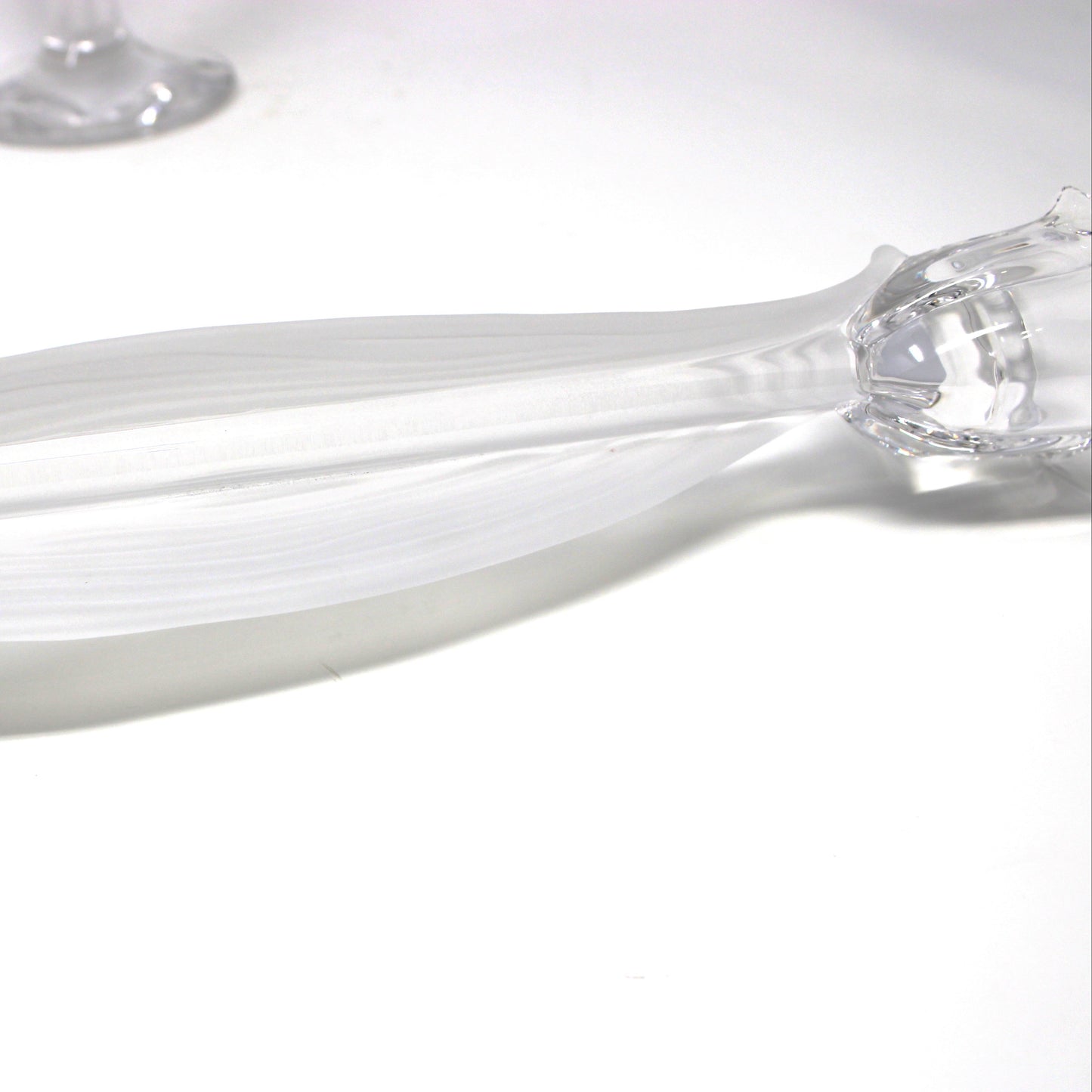 Candle Holders, Mikasa, Spring Aria Pattern, Tulip Shaped Frosted Crystal, Set of 2 Taper 12" Candlesticks, Vintage