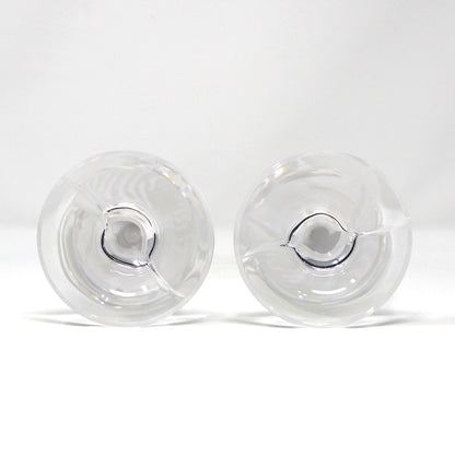 Candle Holders, Mikasa, Spring Aria Pattern, Tulip Shaped Frosted Crystal, Set of 2 Taper 12" Candlesticks, Vintage