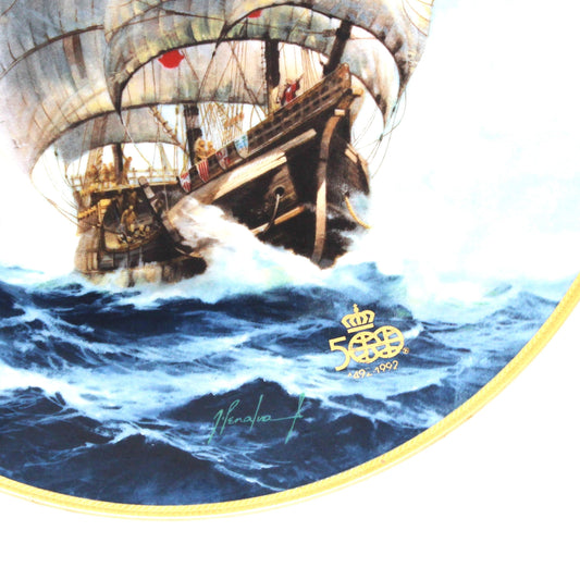 Decorative Plate, Columbus Discovers America, 500th Anniv. 1492 – 1992, Vintage