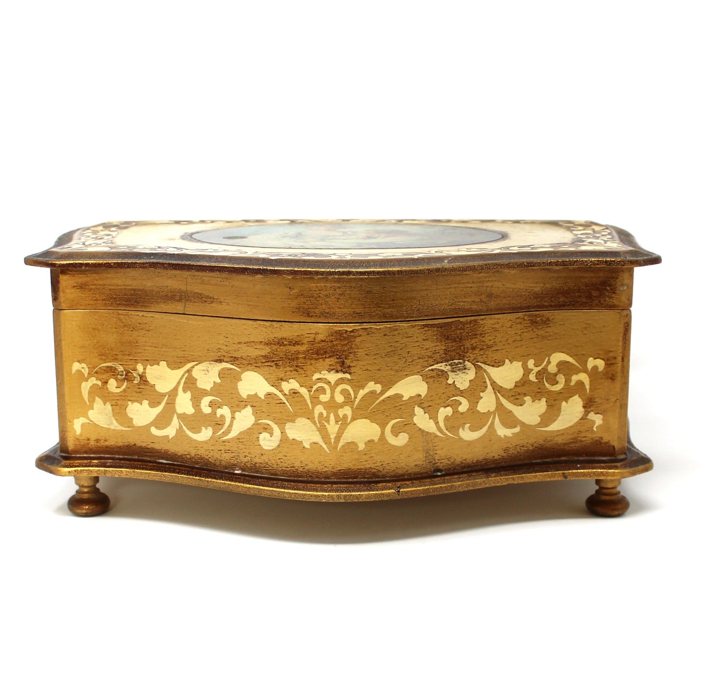 Box, Jewelry Box, Musical, Florentine Style, Victorian, Somewhere My Love, Vintage Japan