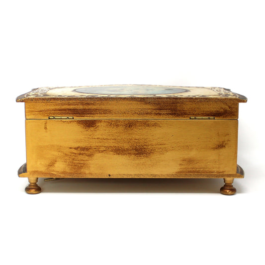 Box, Jewelry Box, Musical, Florentine Style, Victorian, Somewhere My Love, Vintage Japan