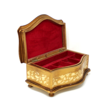 Box, Jewelry Box, Musical, Florentine Style, Victorian, Somewhere My Love, Vintage Japan