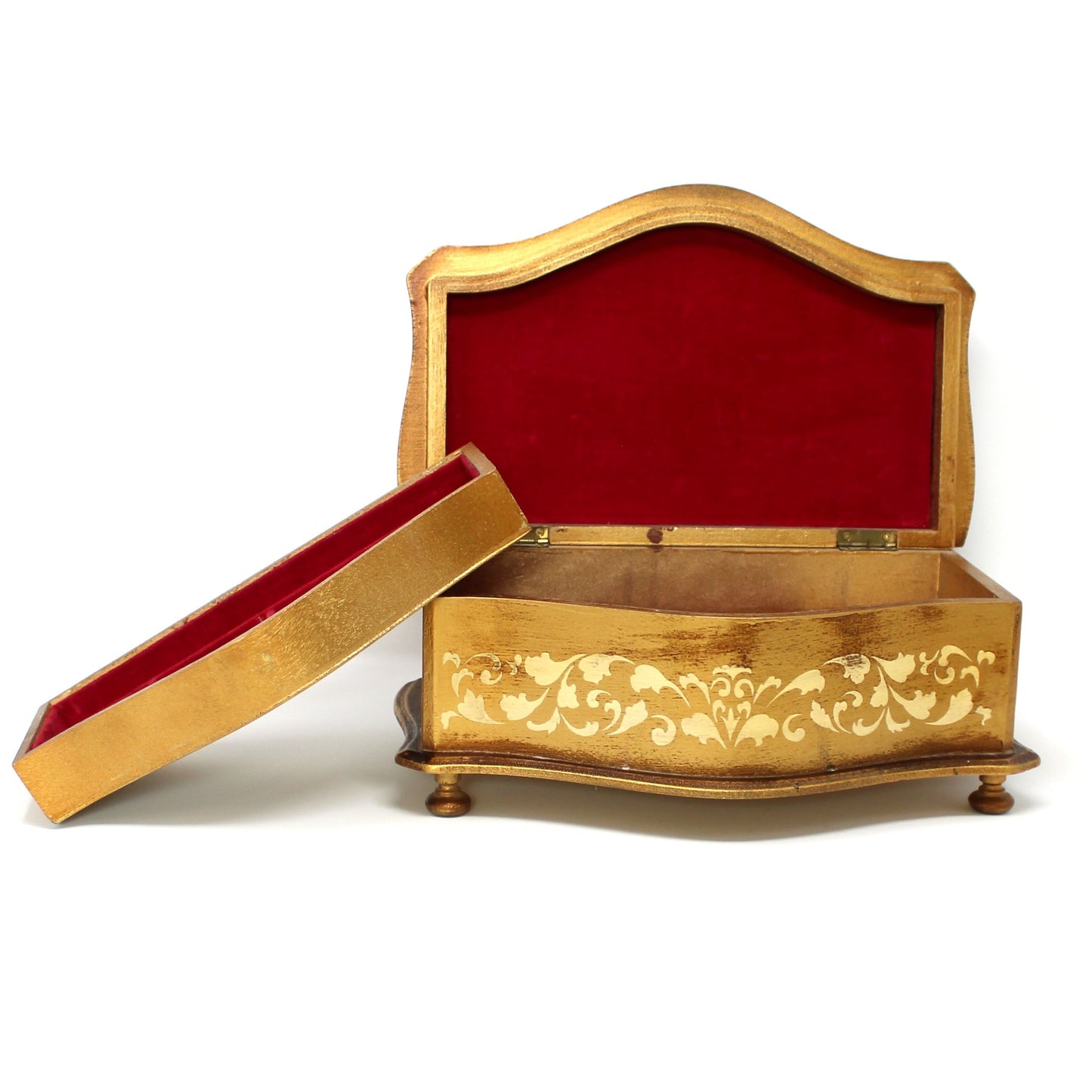 Box, Jewelry Box, Musical, Florentine Style, Victorian, Somewhere My Love, Vintage Japan