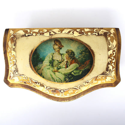 Box, Jewelry Box, Musical, Florentine Style, Victorian, Somewhere My Love, Vintage Japan