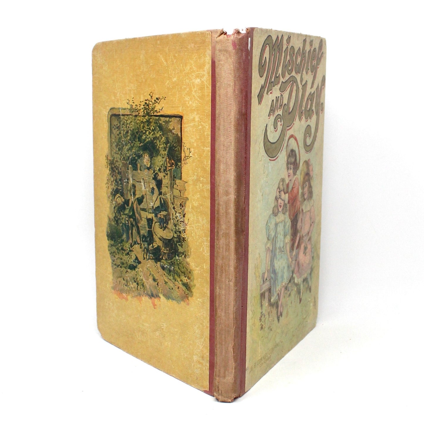 Children's Book, Antique, Mischief and Play, W. B. Conkey Company, 1899