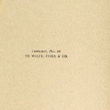 Children's Book, Antique, Chatter, De Wolfe Fiske & Co, 1891