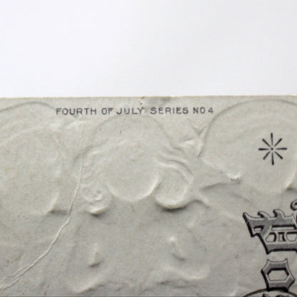 Postcards, Fourth of July, Children with Fireworks, Embossed / Metallic Lithograph, Antique Original