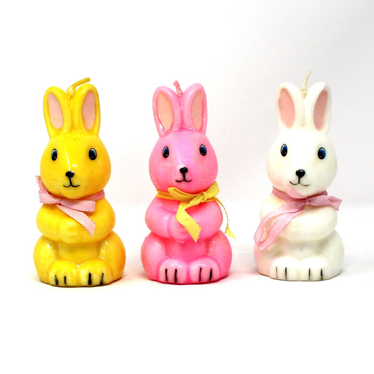 Candle, Figural Bunny Rabbit Shape, Never Used, Unburned, Vintage