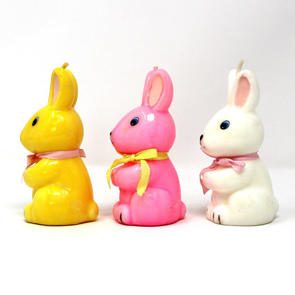 Candle, Figural Bunny Rabbit Shape, Never Used, Unburned, Vintage