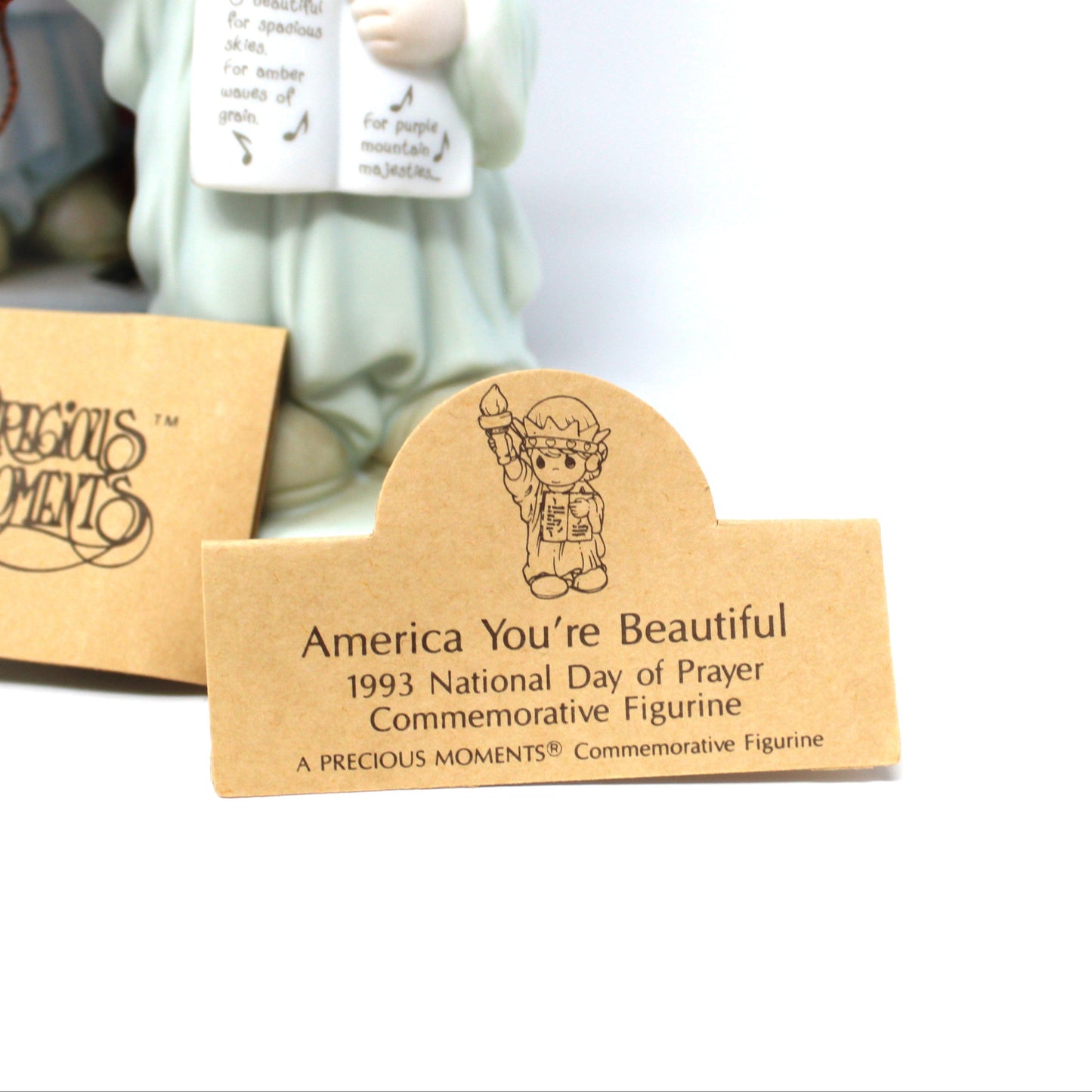 Figurine, Precious Moments, Statue of Liberty, America You're Beautiful, #528862, Enesco, Original Box, 1992