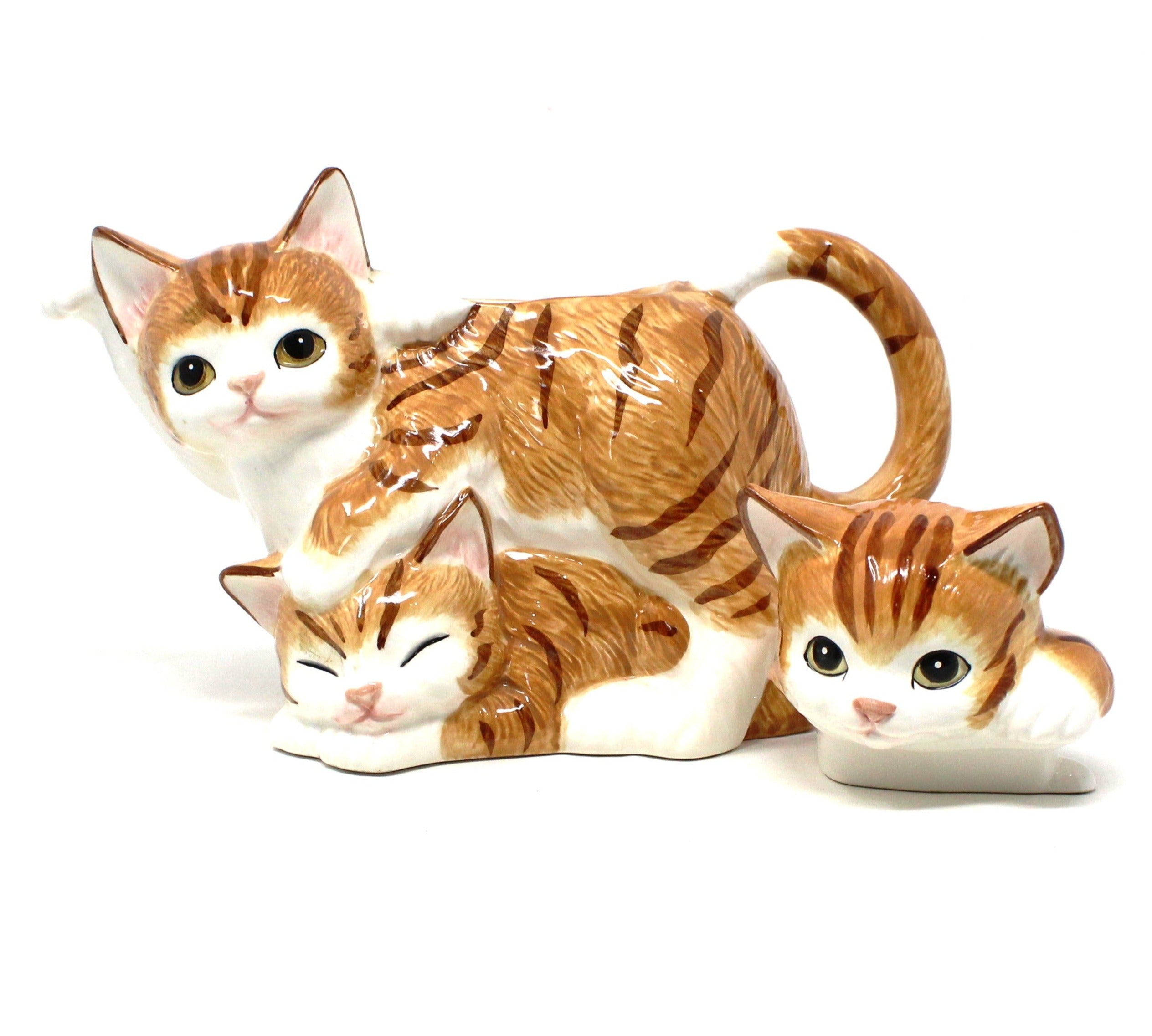 Teapot, Hearth & Home Designs, Three Kittens Catnip Corner, Cat