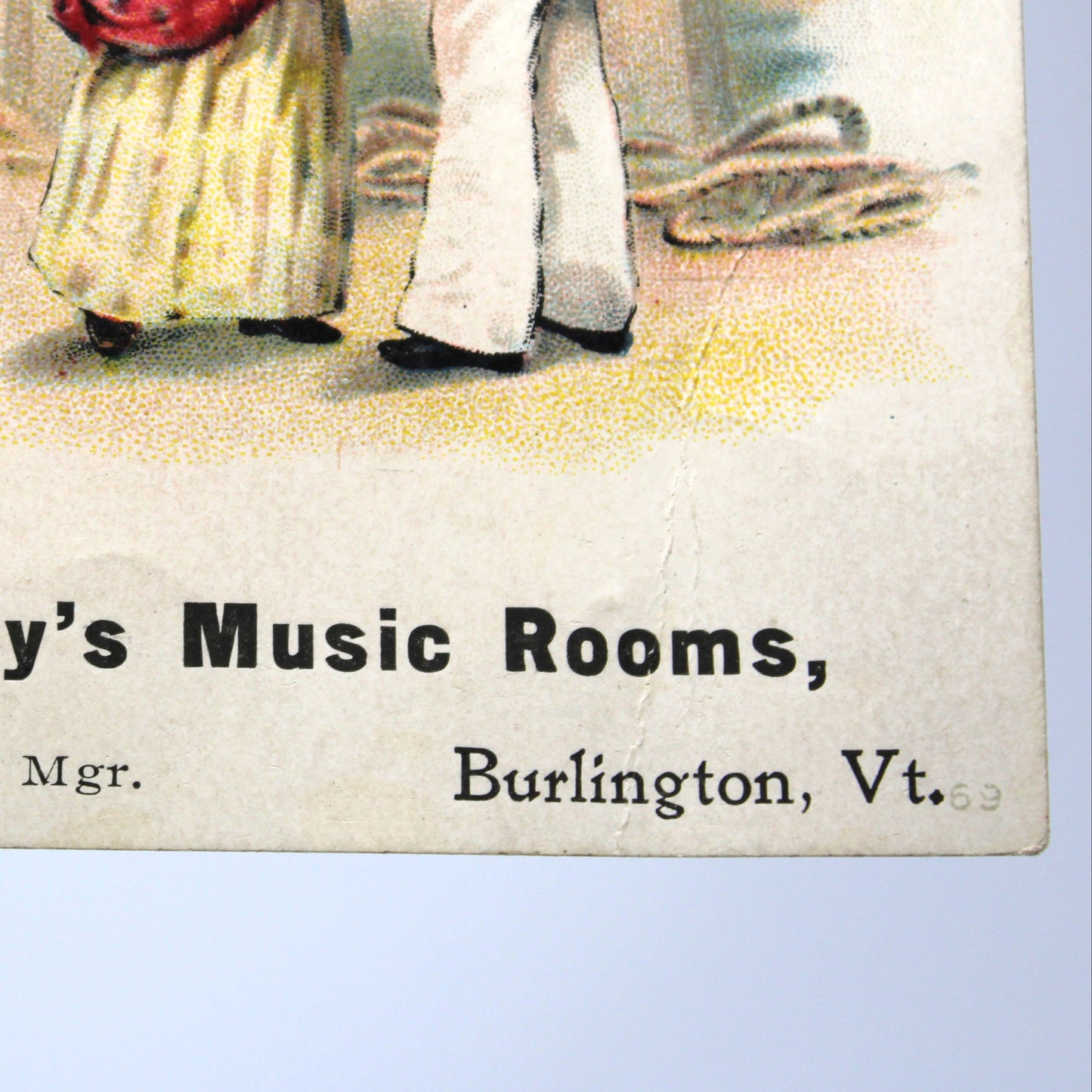 Advertising Trade Cards, Huntington Pianos, Sailor Deployment, Loving Departure or Reunion, Antique