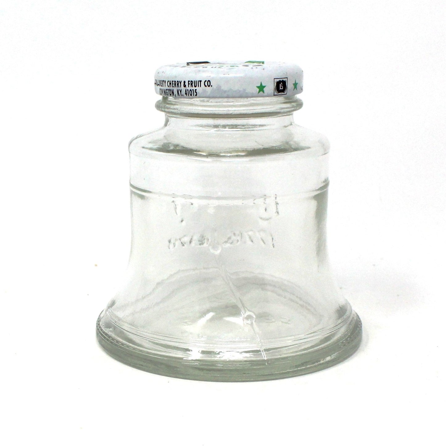Jar, Liberty Olives Glass Jar with Lid, Liberty Bell Shaped Jar, Vintage