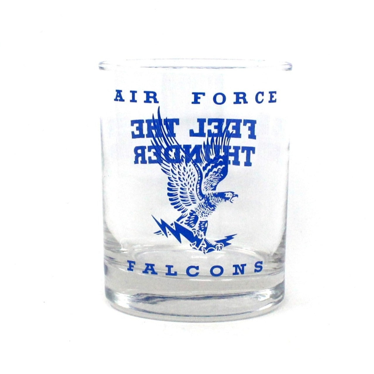 Glasses, Whiskey / Rocks, Air Force Falcons, Feel The Thunder, Blue Falcon Football Logo, Vintage