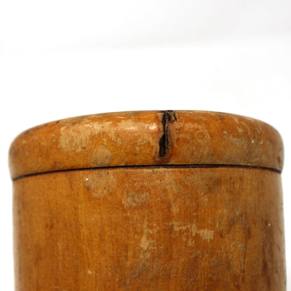 Mortar, Hand Turned Hardwood, Domed Foot, Carved Rings, Puerto Rican Artisan, Rustic Patina, Vintage, 1930s-1940s