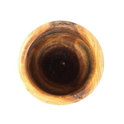 Mortar, Hand Turned Hardwood, Borincan Mark, Puerto Rican Artisan, Turned Pedestal Rings, Rustic Patina, Vintage, 1930s-1940s