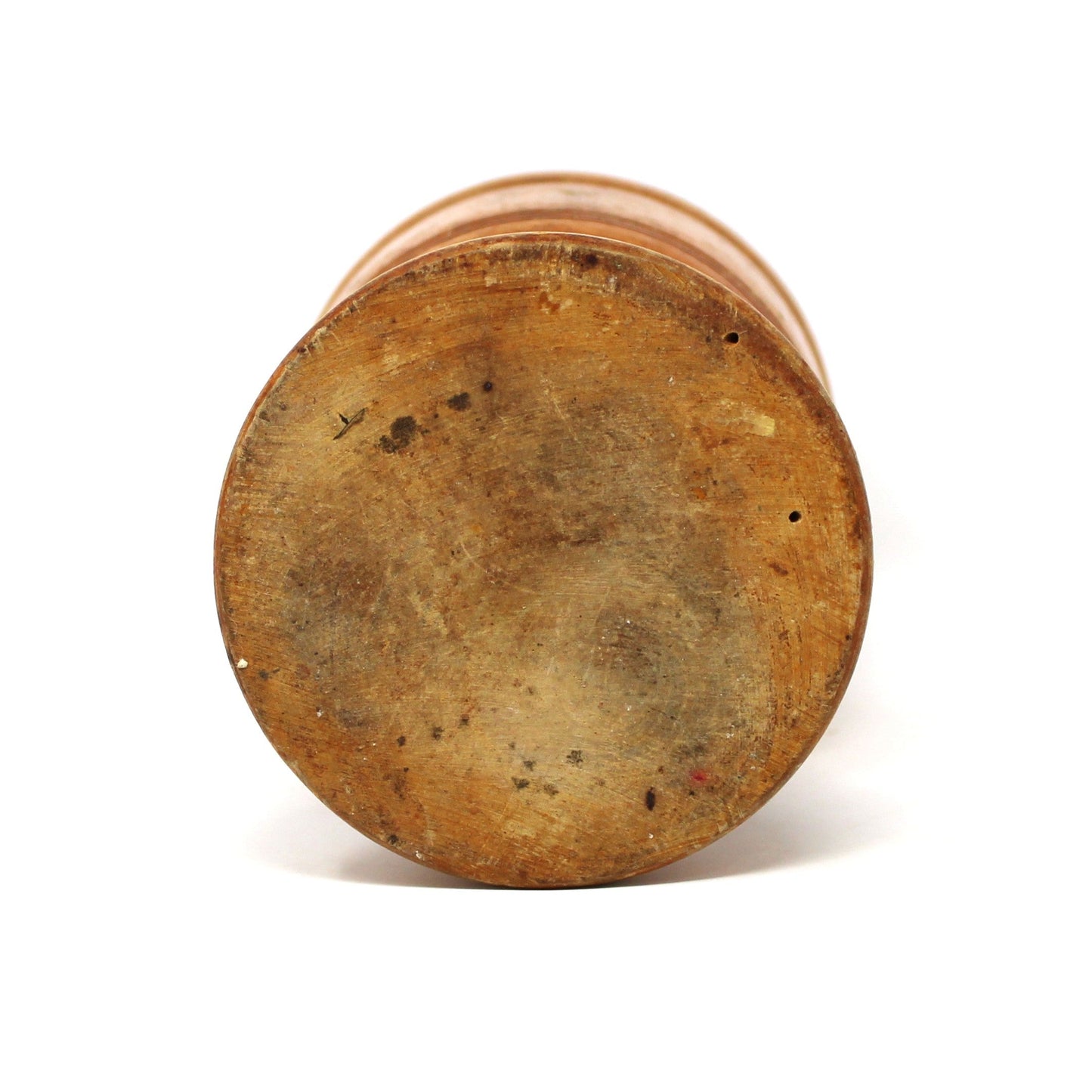 Mortar, Hand Turned Hardwood, Domed Foot, Carved Rings, Puerto Rican Artisan, Rustic Patina, Vintage, 1930s-1940s