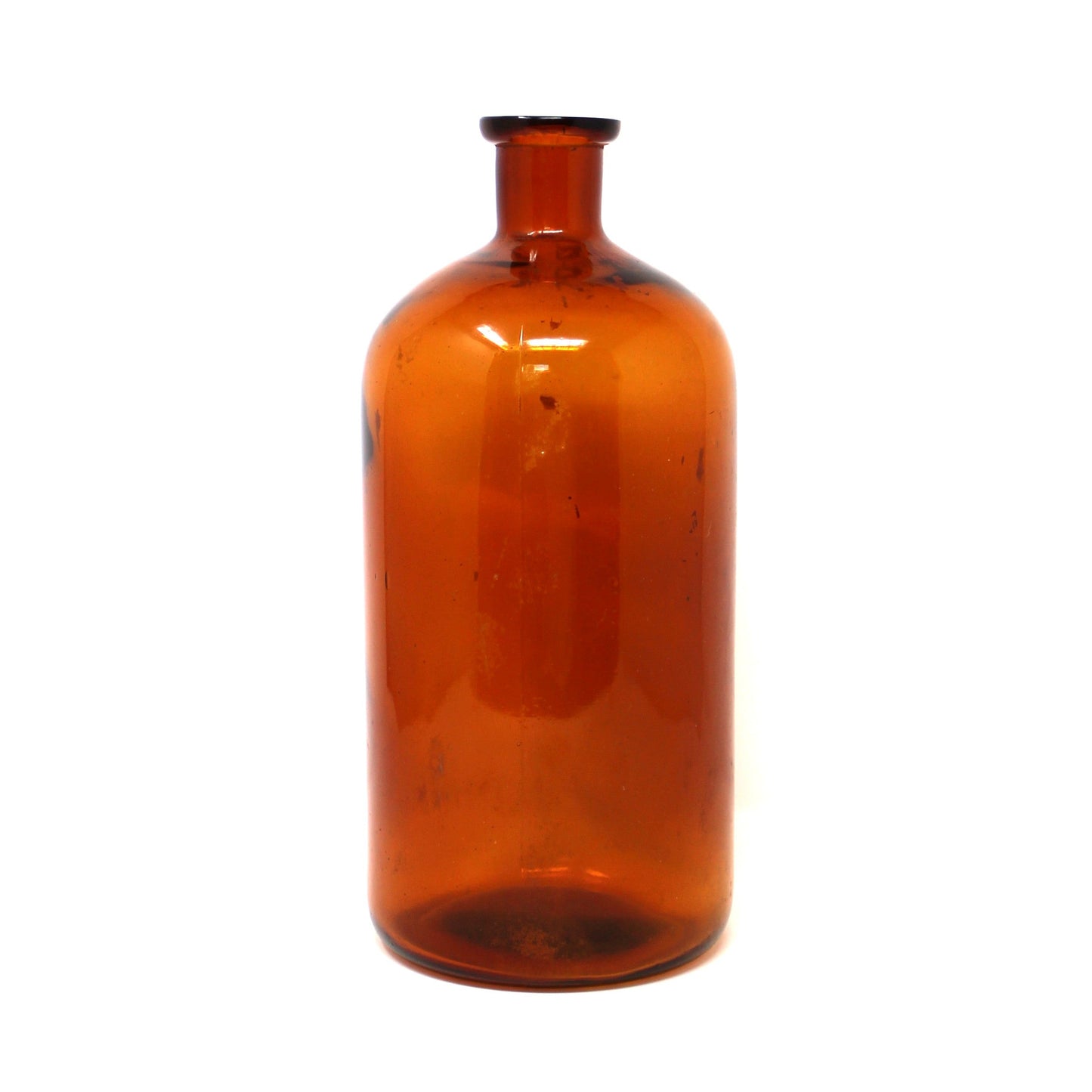 Collectible Bottle, Amber Glass Large Apothecary / Pharmaceutical Bottle, Sharp & Dohme - S&D, Antique