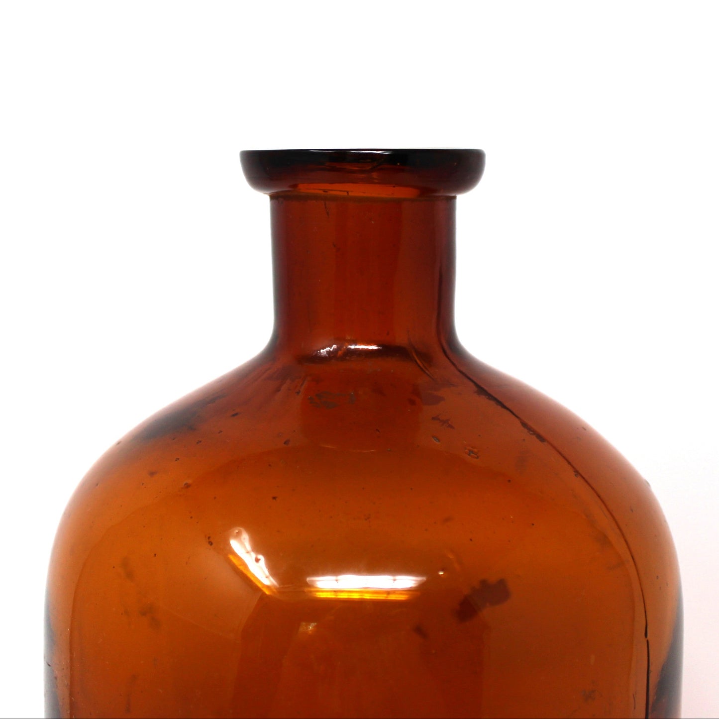 Collectible Bottle, Amber Glass Large Apothecary / Pharmaceutical Bottle, Sharp & Dohme - S&D, Antique
