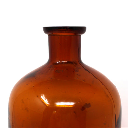 Collectible Bottle, Amber Glass Large Apothecary / Pharmaceutical Bottle, Sharp & Dohme - S&D, Antique