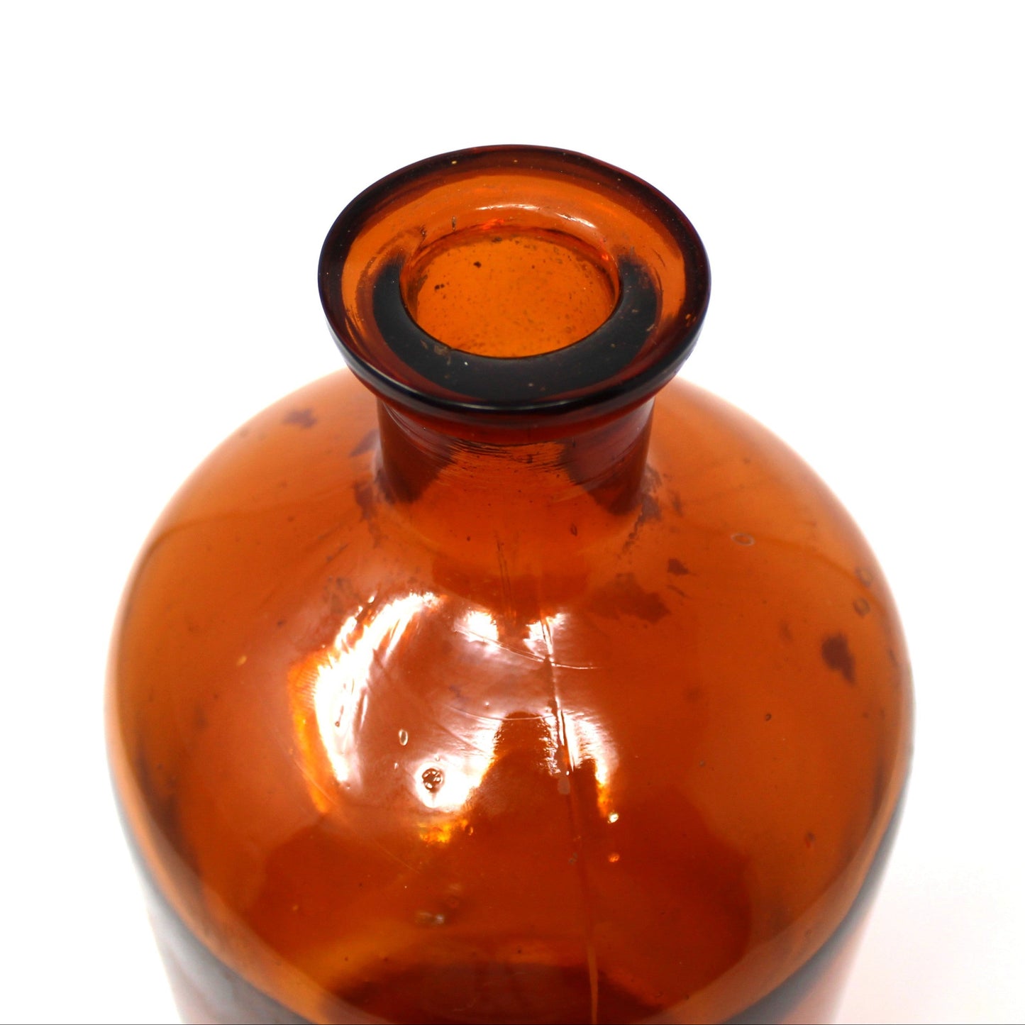 Collectible Bottle, Amber Glass Large Apothecary / Pharmaceutical Bottle, Sharp & Dohme - S&D, Antique