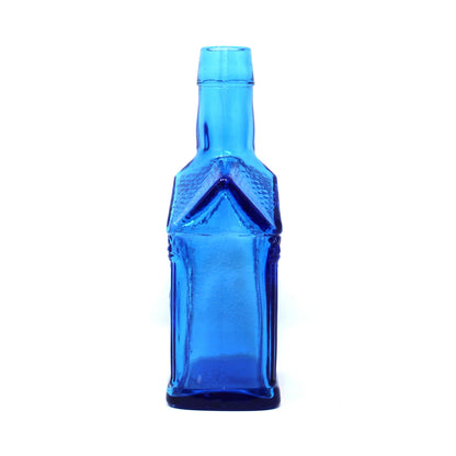 Bottle, Wheaton, Paul Revere, 1775 Midnight Ride, Commemorative, Blue Glass, American Eagle, Made in USA, Vintage, 1970s
