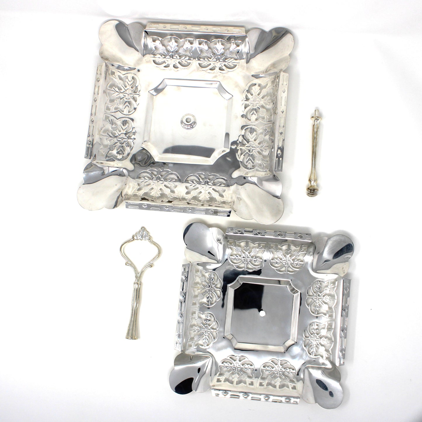 Sandwich Plate / Tidbit Tray, Two-Tier Server with Handle, Silverplate, Studio Nova Silver Radiance, Vintage