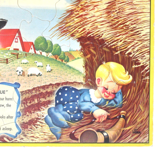 Puzzle, Walzer, Nursery Rhyme, Little Boy Blue, Vintage Tray Puzzle