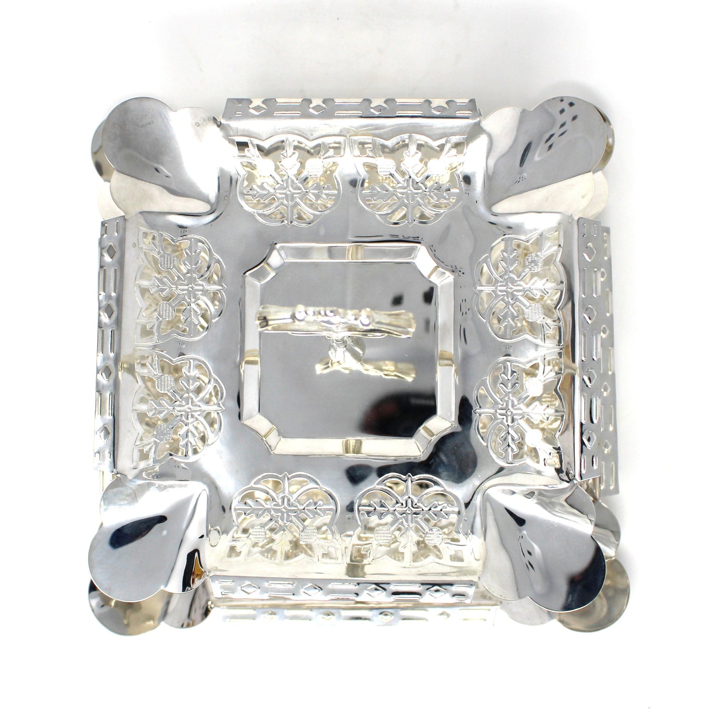 Sandwich Plate / Tidbit Tray, Two-Tier Server with Handle, Silverplate, Studio Nova Silver Radiance, Vintage