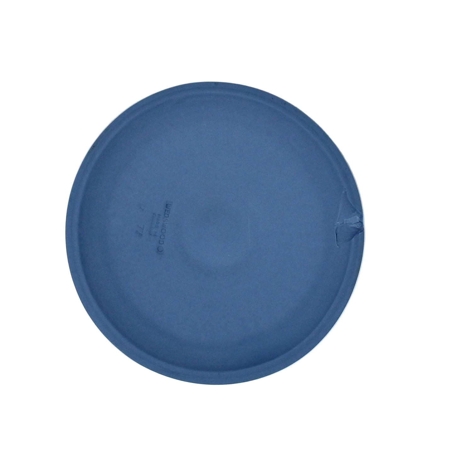 Candle Holder, Wedgwood, Blue Jasperware, CHIPPED EDGE, Acorn and Oak Leaf, Neoclassical, 1977, Made in England