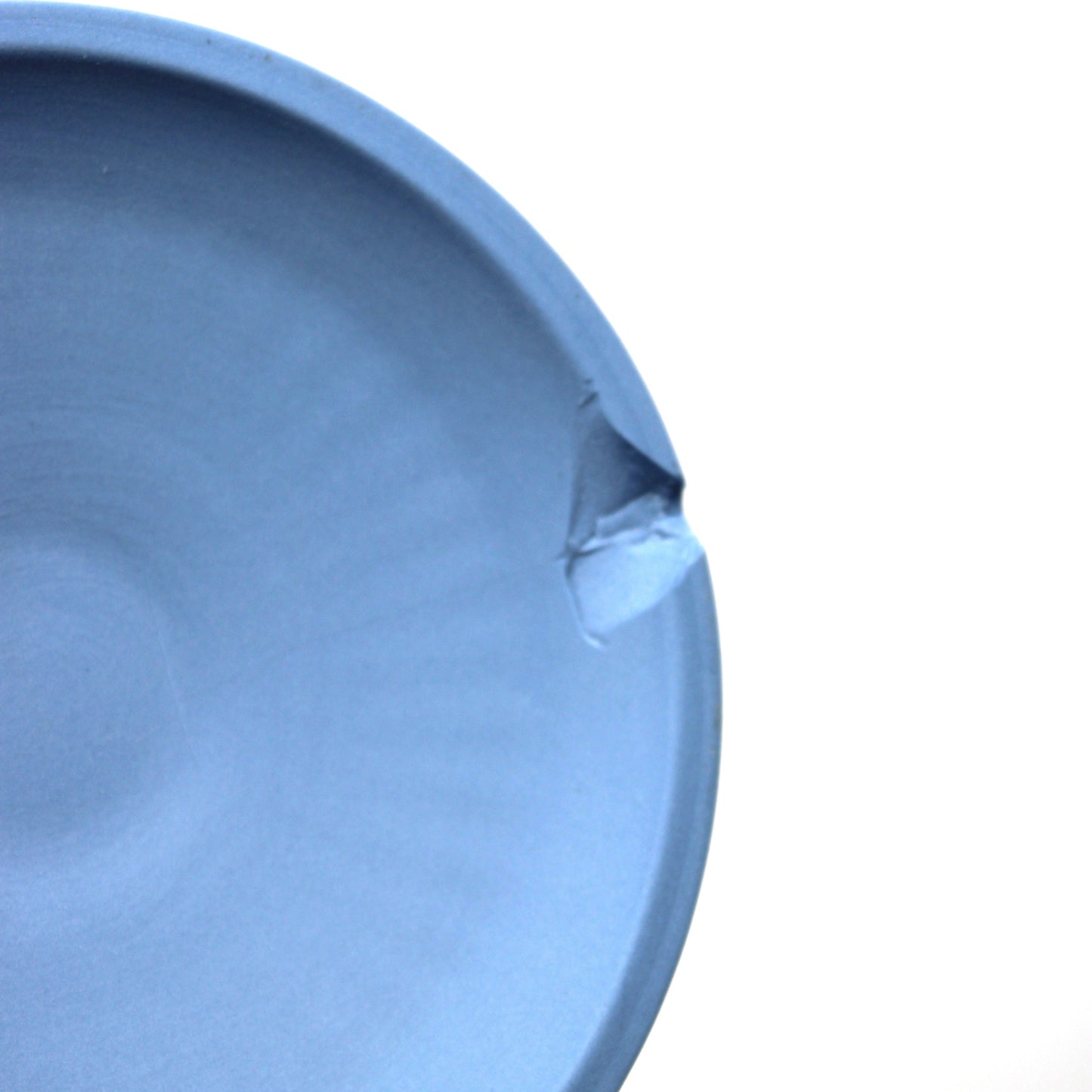 Candle Holder, Wedgwood, Blue Jasperware, CHIPPED EDGE, Acorn and Oak Leaf, Neoclassical, 1977, Made in England
