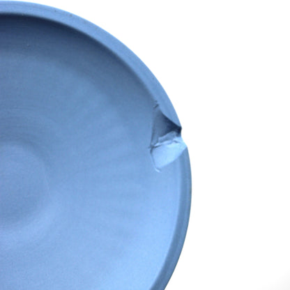 Candle Holder, Wedgwood, Blue Jasperware, CHIPPED EDGE, Acorn and Oak Leaf, Neoclassical, 1977, Made in England