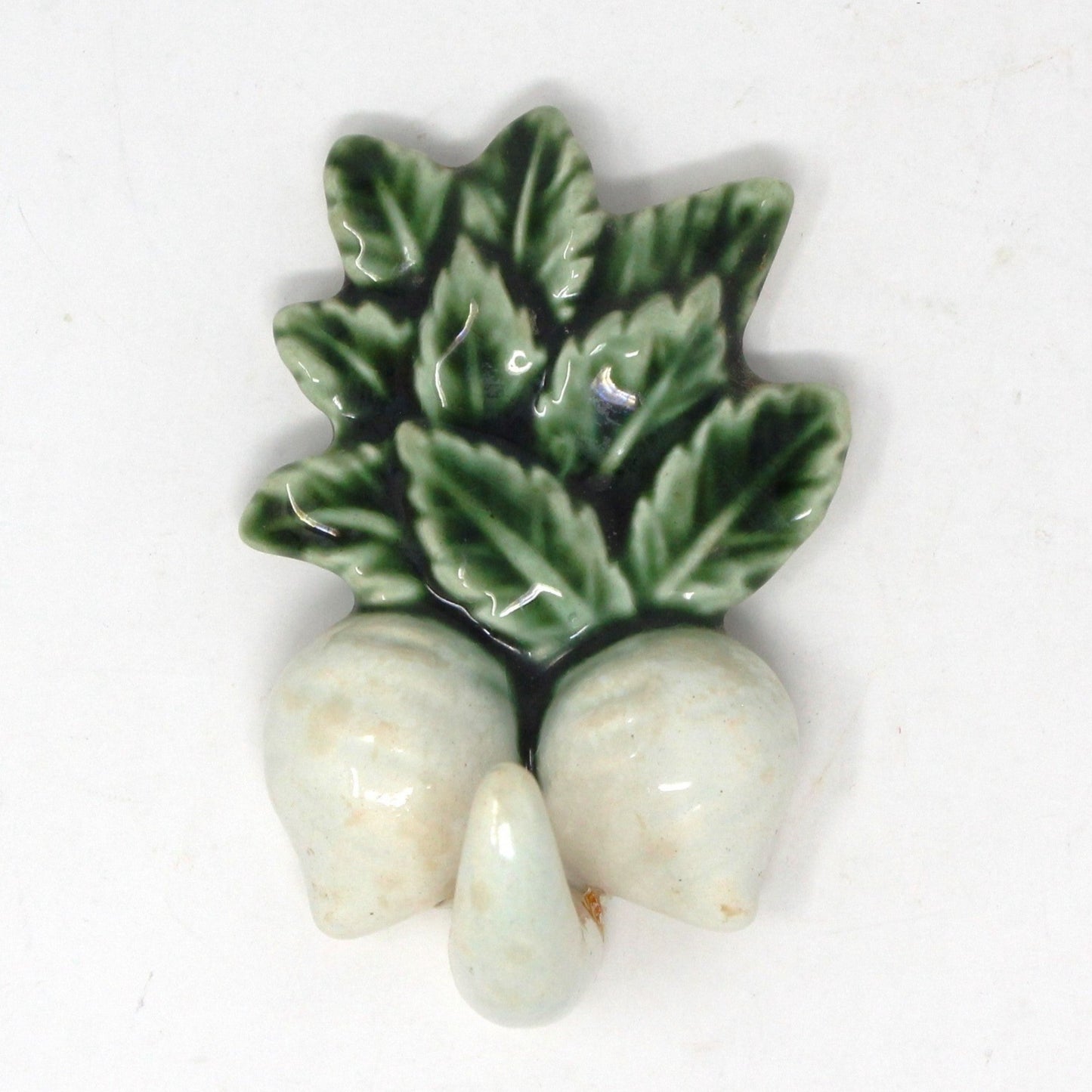 Hooks, Strawberry & Onions Wall Hooks, Set of 2, Ceramic, Vintage