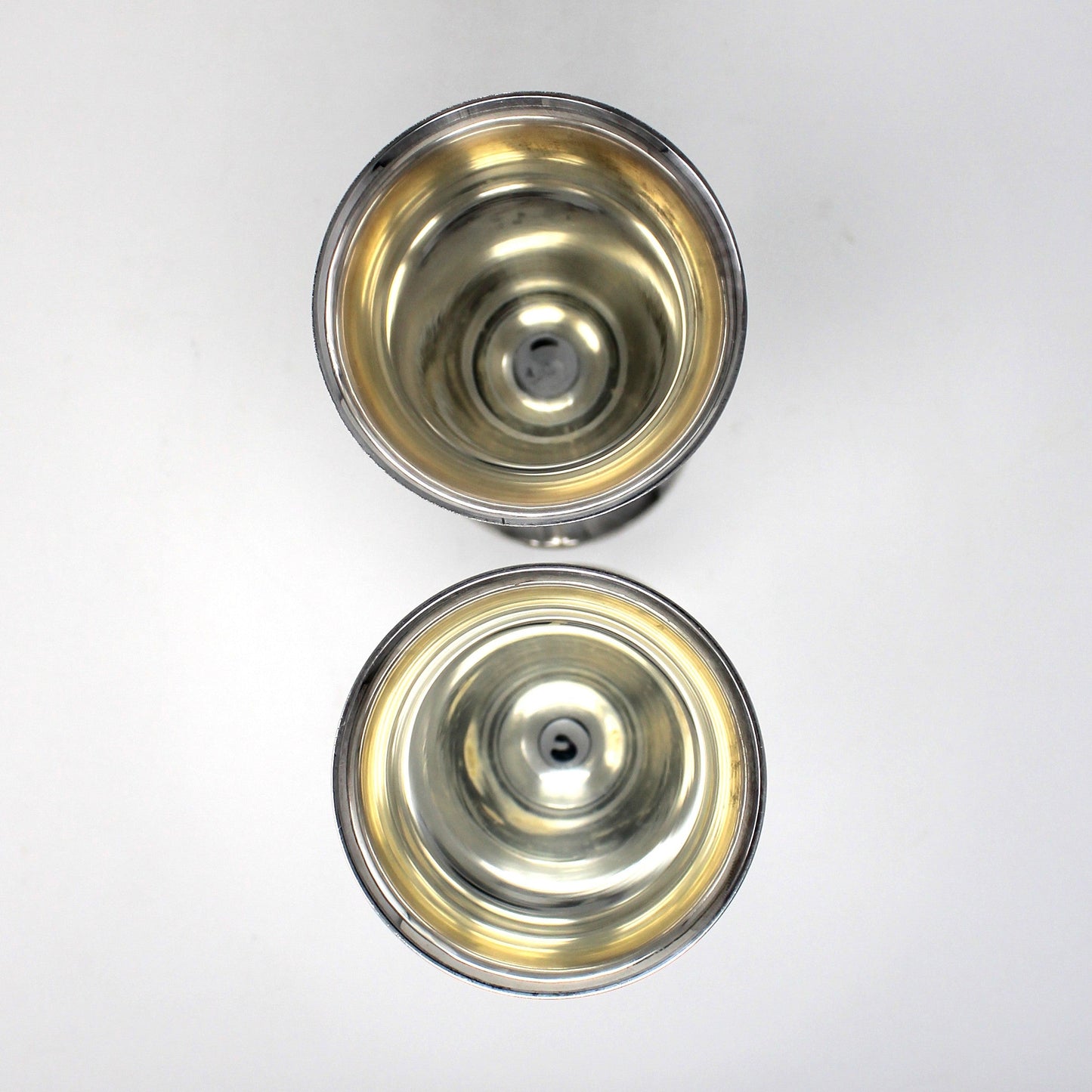 Champagne Flutes, Silverplate, Hallmark Wedding Collection, International Silver Co, Handmade, Bridal Toasting Set of 2, Vintage, 1970s