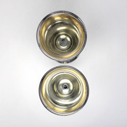 Champagne Flutes, Silverplate, Hallmark Wedding Collection, International Silver Co, Handmade, Bridal Toasting Set of 2, Vintage, 1970s