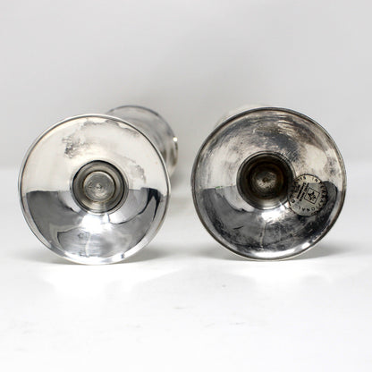 Champagne Flutes, Silverplate, Hallmark Wedding Collection, International Silver Co, Handmade, Bridal Toasting Set of 2, Vintage, 1970s